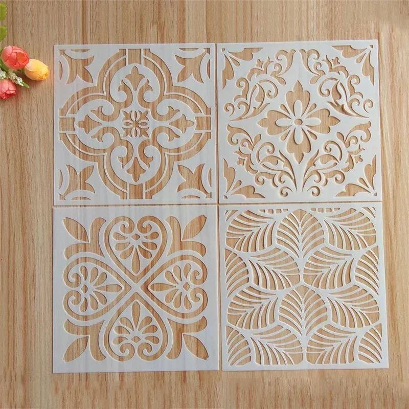 Plantillas Decorativas de Mandala con Patrones Bonitas Plantillas Huecas para Pintura en Spray Duraderas Lavables Herramienta de Dibujo para Decoración de Ventanas y Paredes DIY