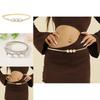 Metal Spring Waist Belt For Women Elegant Fashionable Chain Link With Faux Pearl Accents