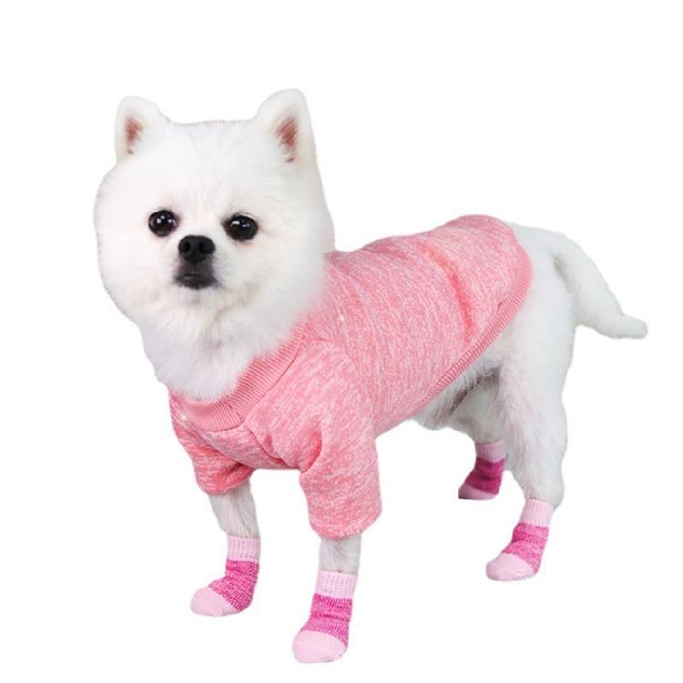 2-Pairs Dog Household Socks Pet Hardwood Floor for Hot Pavement Outdoor Booties