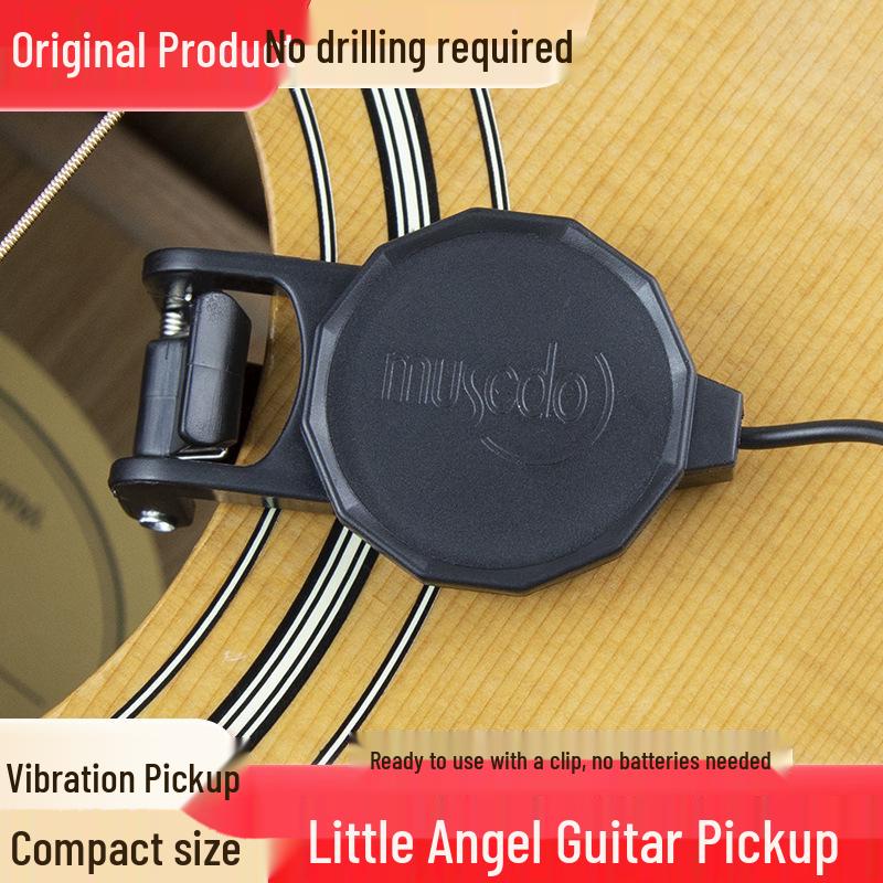 Звукосниматель для акустической гитары Little Angel CP60G, крепится на резонаторное отверстие - Сверление не требуется Plastic