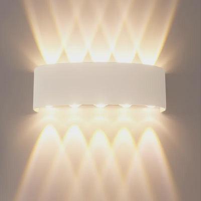 Lampada da parete esterna a LED impermeabile bianca - Luce regolabile, calda e fredda per giardino, corridoio e soggiorno