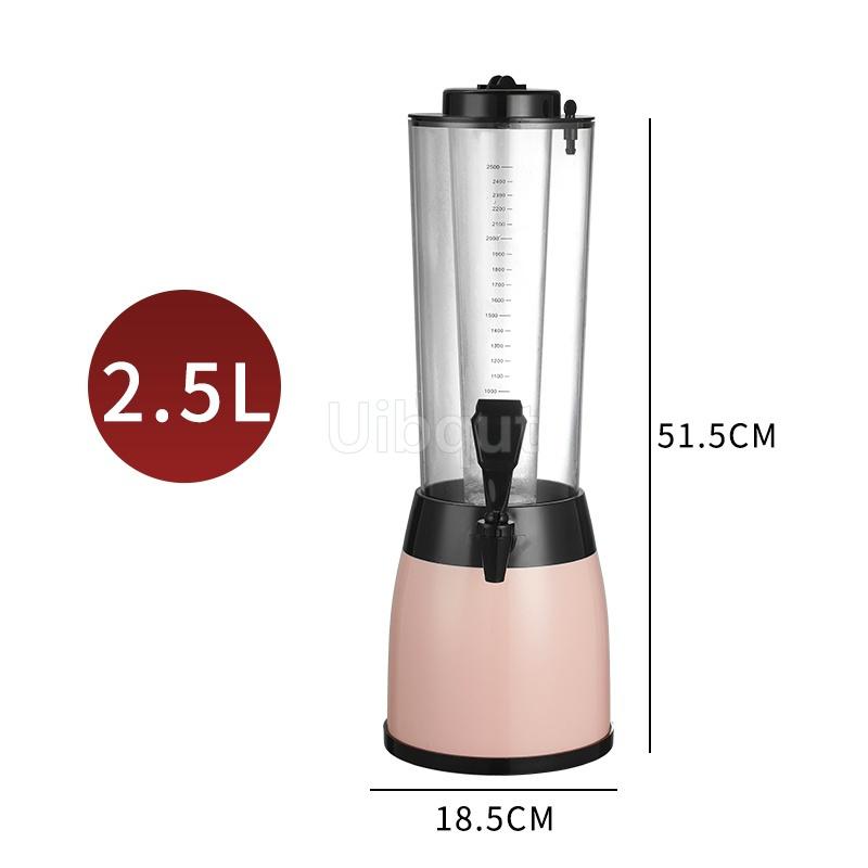 3L Root Beer Keg cocktail Dispenser PlumWheat Tabletop Chiller Beverage Beer Tower with Ice Tube Chill Rod for Bar Restaurant