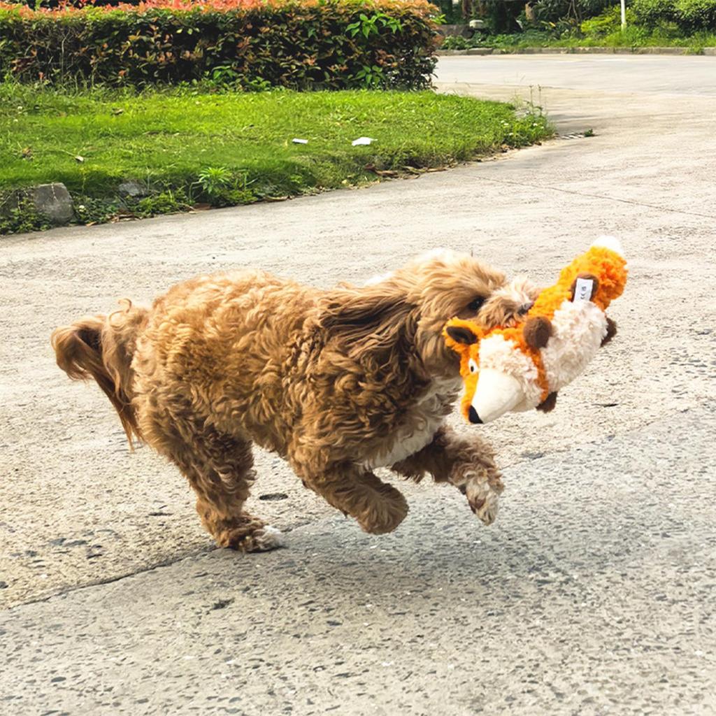 Dog Toy Interactive Automatic Tail-Wagging Animal Doll For Puppy Electric Puppy Toy Wear Resistant Pet Accessory For Large