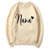 Women's Round Neck Heart Print Casual Hoodie