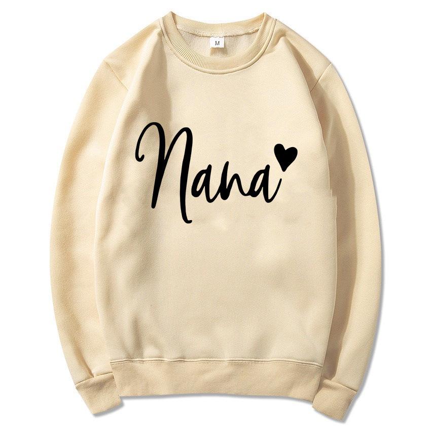 Women's Round Neck Heart Print Casual Hoodie