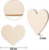 Large Wooden Hearts 10cm for Painting Decoration Compositions 50 PCS