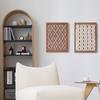 Cadru Tapiserie Țesută Manual Artă de Perete, Decor de Perete din Frânghie de Bumbac Boho cu Cadru de Lemn pentru Cameră de Copii, Hol, Birou, Raft, Decor Minimalist pentru Casă