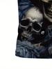 Halloween Men's Short Sleeve Polo Shirt with Flat Digital Print Pattern - No Texture
