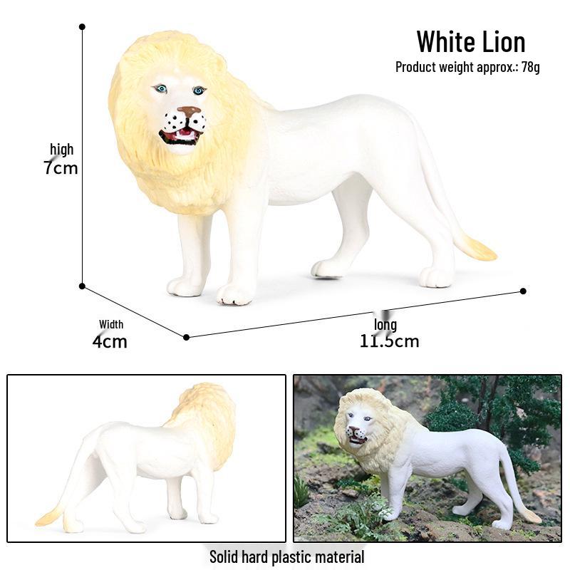 Lion Pride Simulation: Male & Female African Lion Figurines - Plastic Wild Animal Action Models