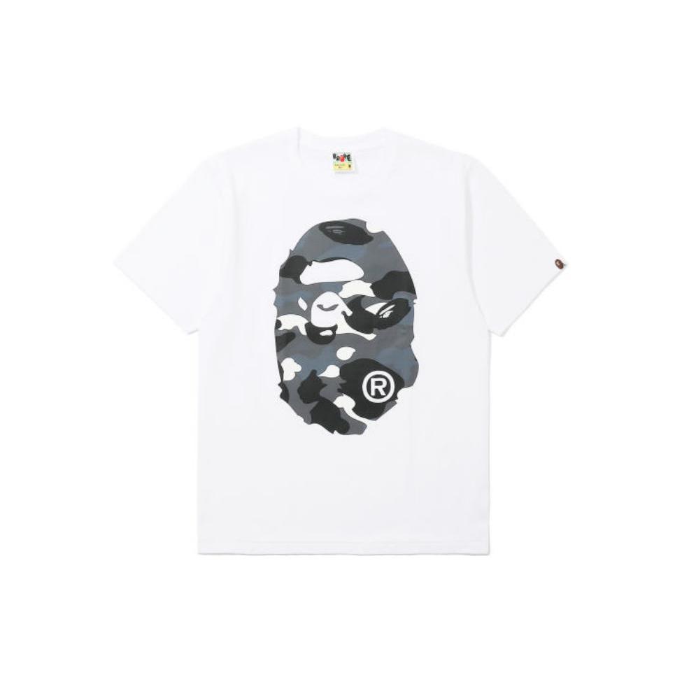 A Bathing Ape Waben Tarnung Großes Affengesicht T-Shirt OZXTEM110025D