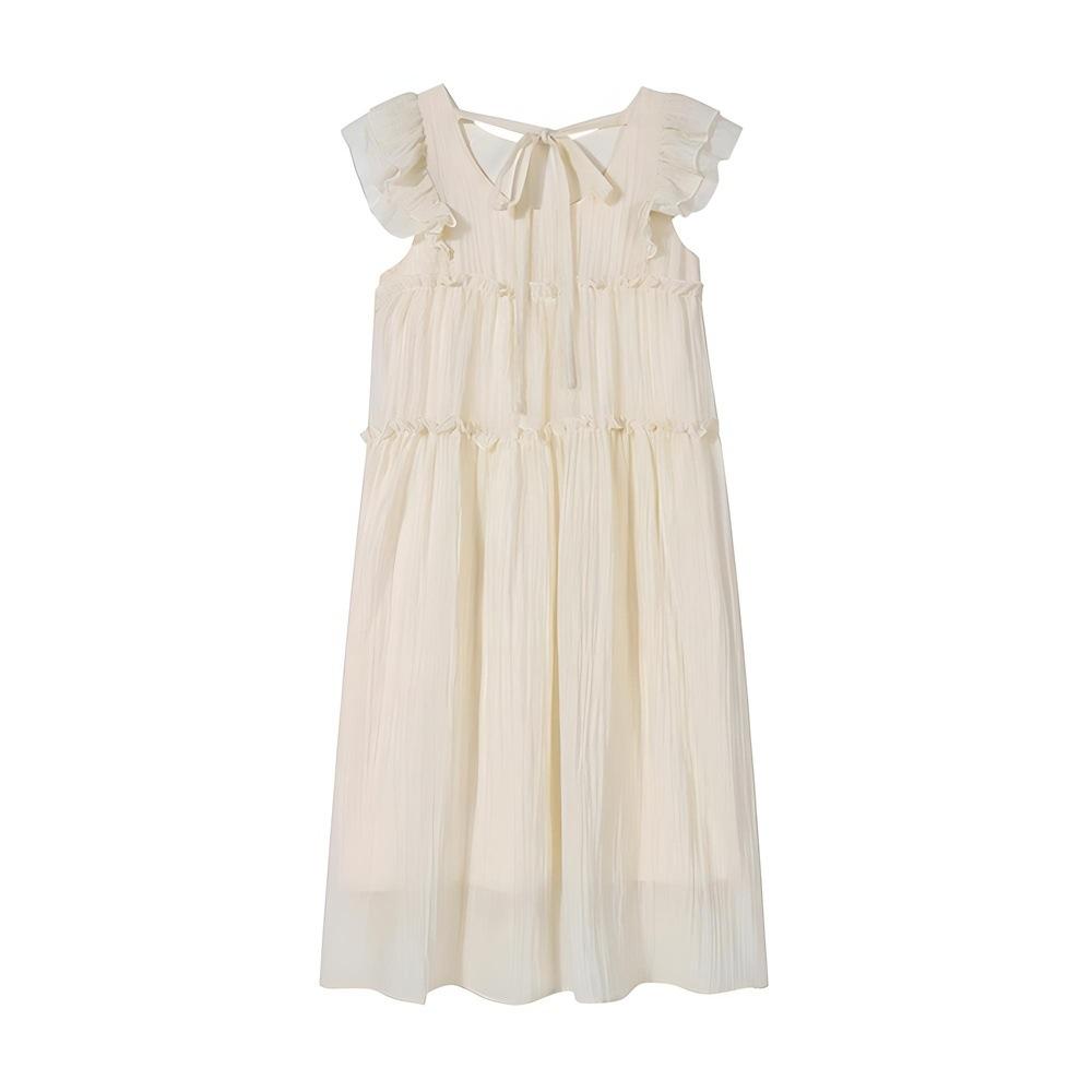 Xiaofei sleeve dress children's summer new small versatile pure milk sweet princess dress