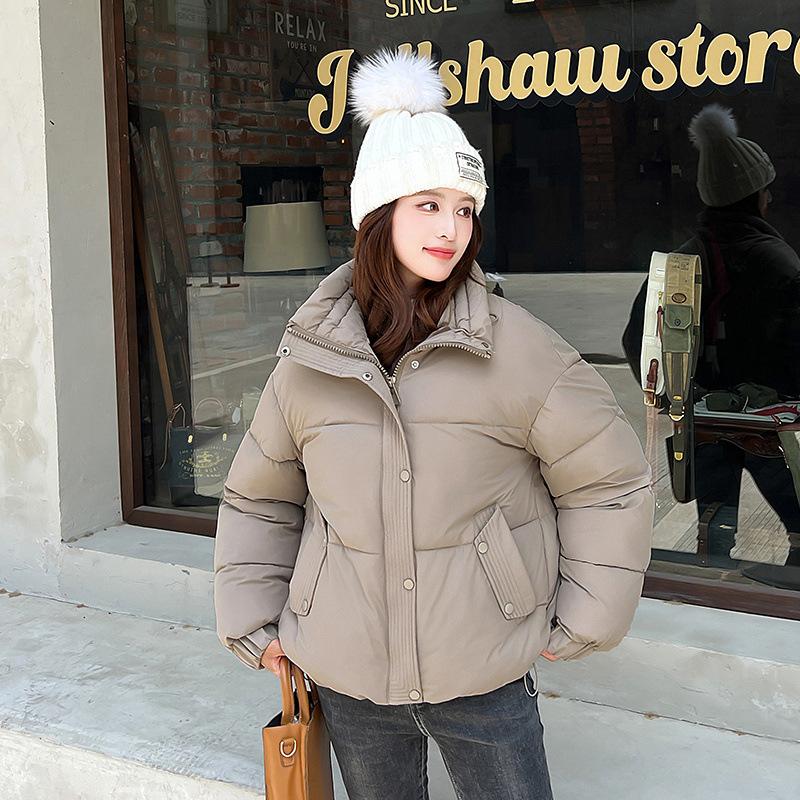 

Однотонная универсальная хлопковая одежда для девочек, модная и простая зимняя хлопковая одежда, женская новая повседневная одежда-хлеб, женская XXL хаки