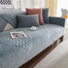 Autumn and Winter New Ultra-Soft Plush Quilted Sofa Cushion Living Room Solid Color Non-Slip Sofa Seat Cover Cover Cloth