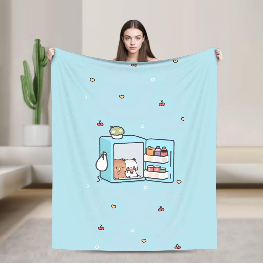 Bubu Dudu Flannel Blanket Winter  Warm Soft Throw Blanket for Kids Adult Couch Chair Funny Bedspread Sofa Bed Cover