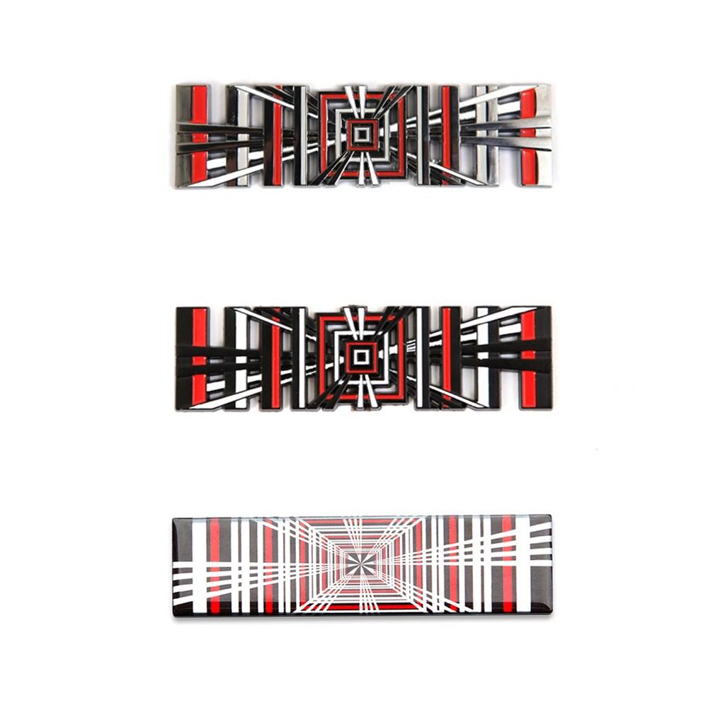 Model3 Car PLAID Logo Stickers ModelY Tail Tag Grid Decal Auto Metal Letter Decoration For Tesla Model 3 S X Y 2023