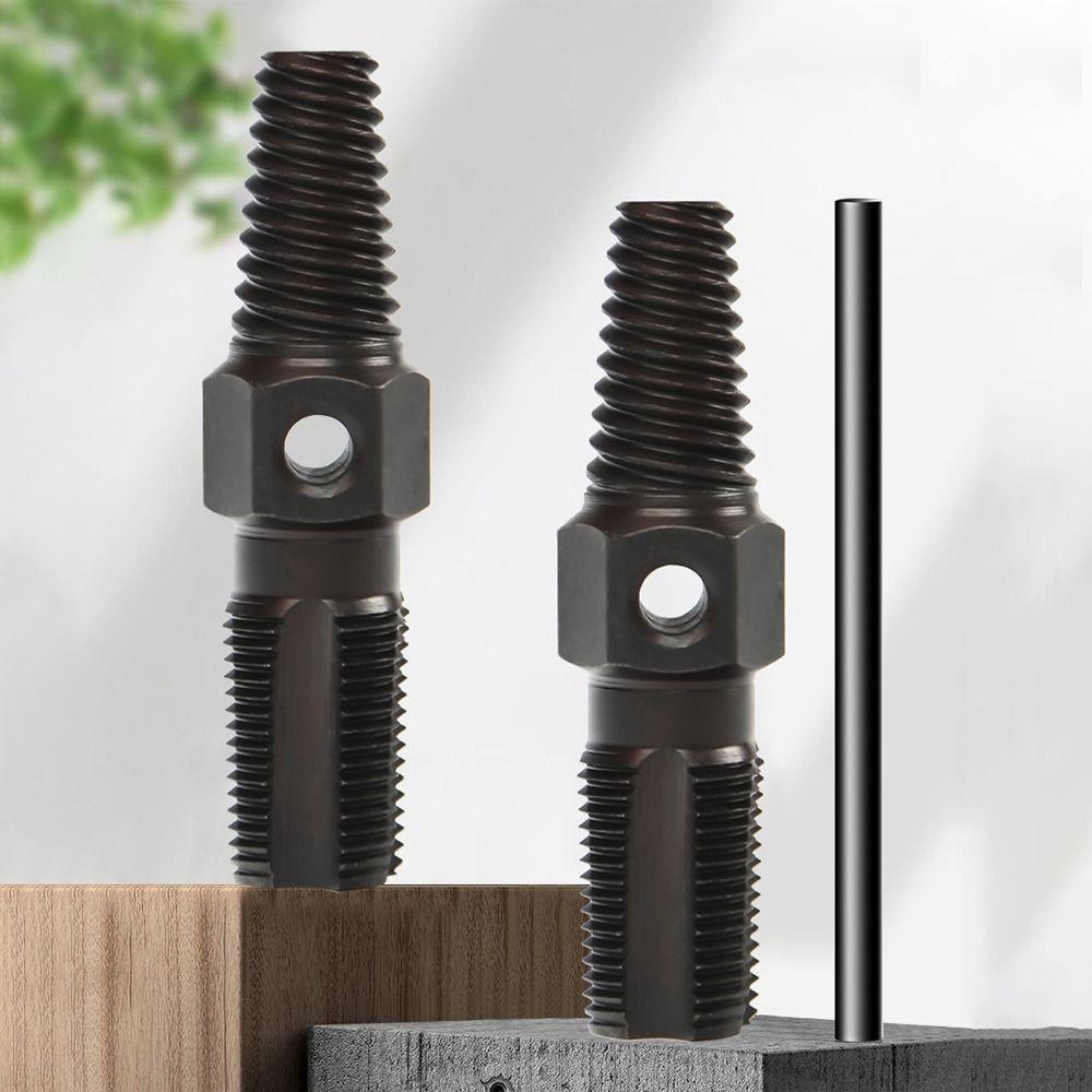 Double Head Screw Extractor Pipe Threader 1/2 Inch 3/4 Inch Easy Out Broken Bolt Remover Dual-use Reusable