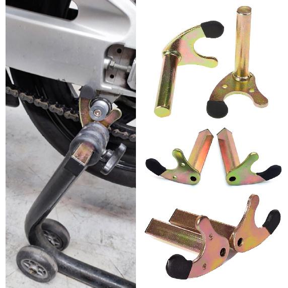1 Pair Wheel Support Frame Stand Motorcycle Swing Arm Lift TripodHooks U-Style/L-Style Hook Fork Swingram Spool Slider Stable Performances