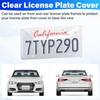 2 PCS Clear License Plate Covers, Unbreakable Novelty Licenses Plate Protect, License Plates Frame For Car Tag, Front And Back With Screws Caps