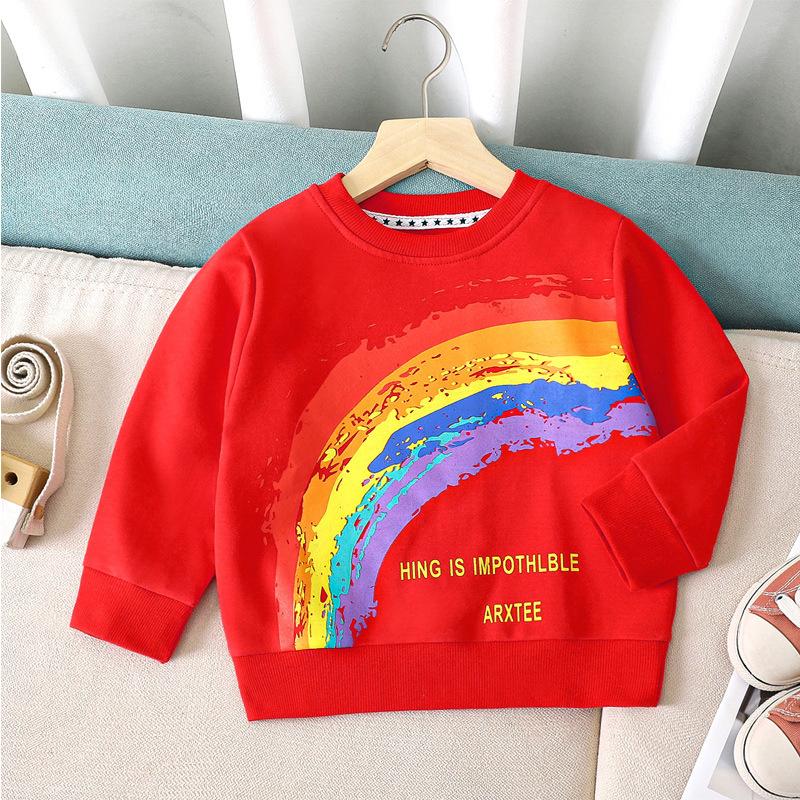Children's Hoodie Undercoat Spring and Autumn Boys and Girls Cartoon Single Hoodie