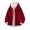 Men's Reversible Trendy Loose Hooded Jacket, Black/Light Gray, Spring/Autumn Casual Sportswear.
