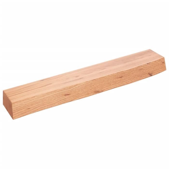 VidaXL Étagère murale marron clair 60x10x6 cm bois chêne massif traité 363640