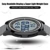 GOLDEN HOUR minimalist waterproof sports digital watch with display and rubber Unisex Men's Watch Ultra-thin, design, wide-angle strap. model.