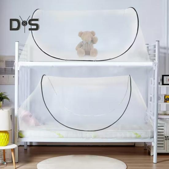 Portable Mosquito Net Foldable Free Adjustment Fine Mesh Large Popping Up Camping Mosquito Tent Home Travel Single Person Mosquito Net