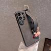 Luxus-Lammleder Mattes Leder Halterung Handyhülle Für Samsung S26 S25 S24 S23 S22 S21 Ultra Plus Stoßfeste Handgelenkschlaufe Abdeckung