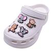 Breloques de chaussures en PVC, série animaux de la Jungle, 18 pièces, pour décorations de chaussures