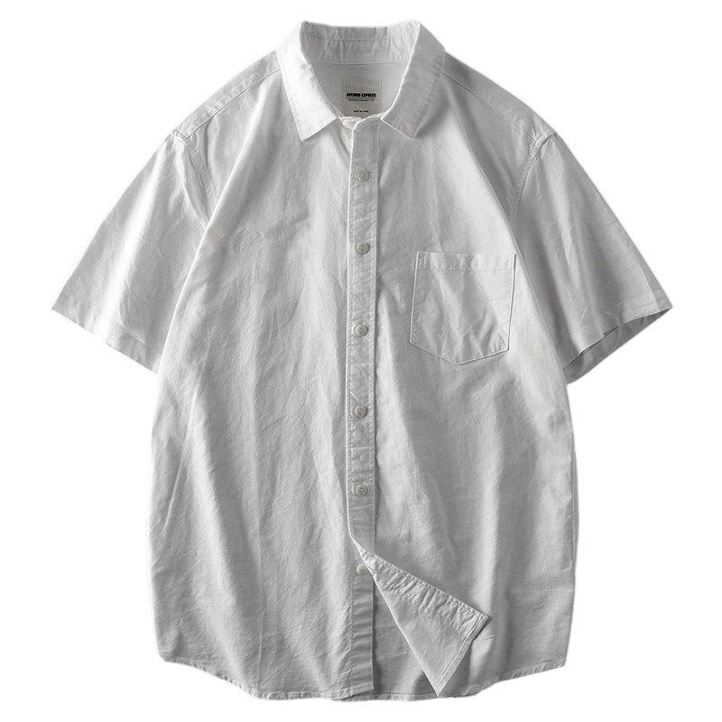 Export Original Tail Single Cut Label Short Sleeve Export White Shirt