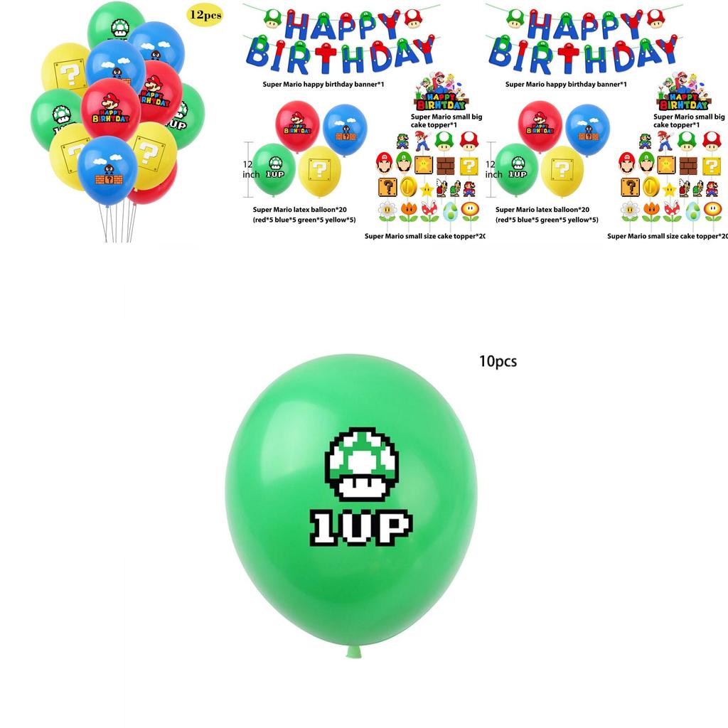 Joyful Super Mario Birthday Decor Increase Party Atmosphere Promote Friendship