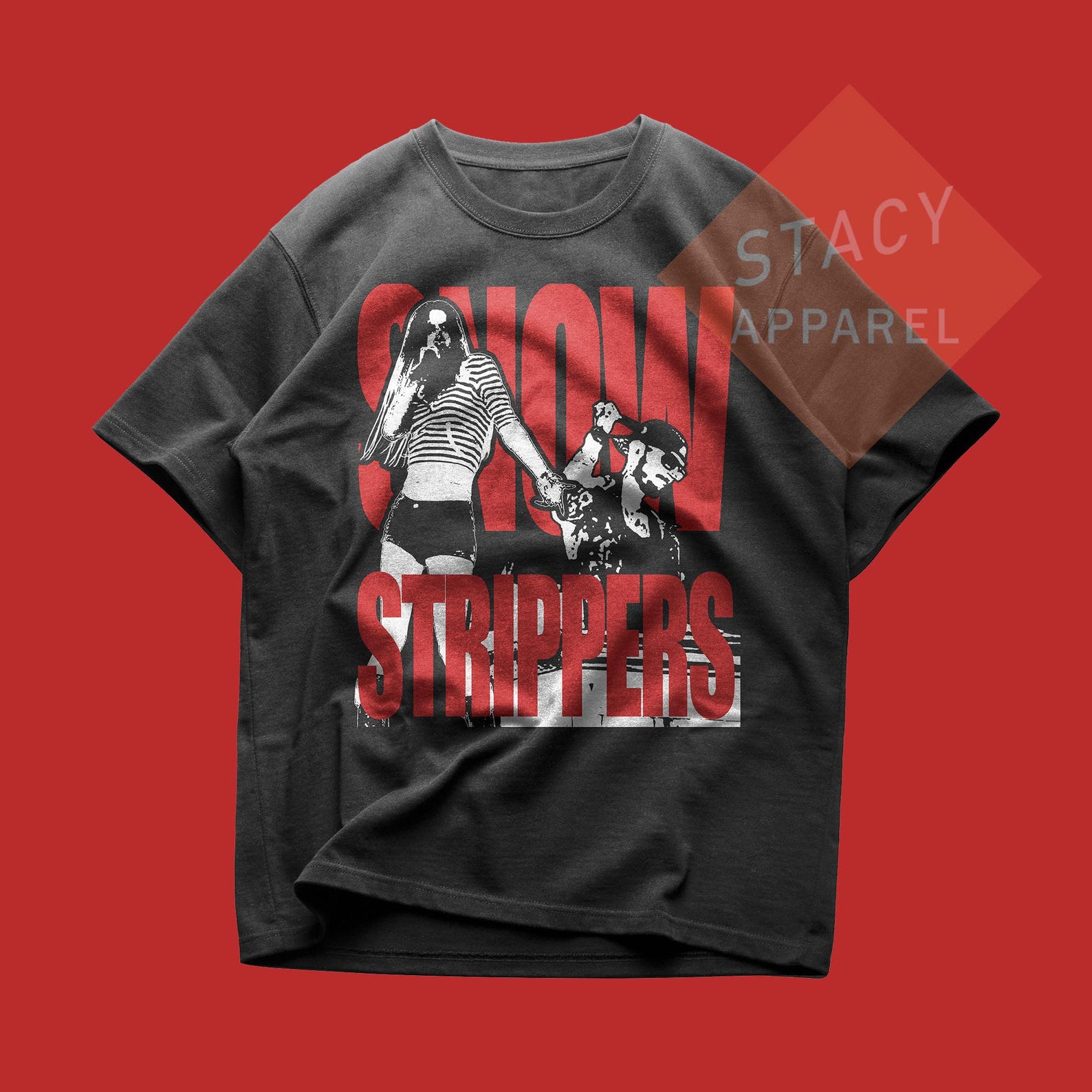 Limited Snow Strippers T-shirt - Nice Bass Bro Inspired Tee L
