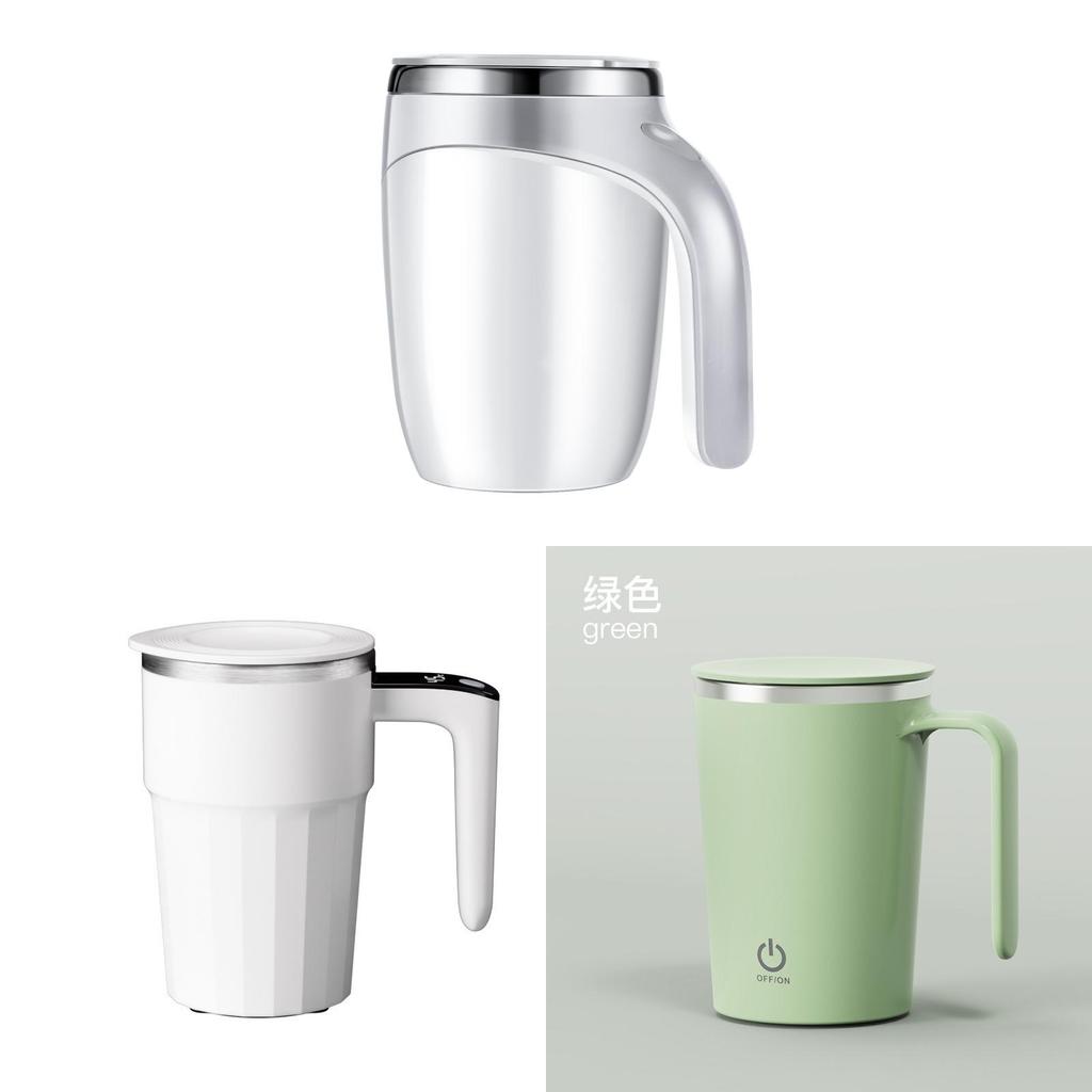 Moderner minimalistischer Kaffeebecher mit USB-Ladefunktion und magnetischem Rührwerk für Büro und Zuhause