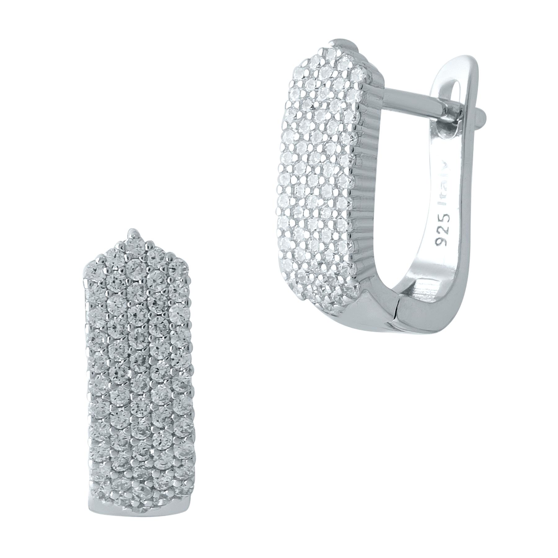 

Срібна каблучка з фіанітами (1976074) 3.4 гр. 925 проби