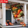2D Flat - 2D Flat Welcome Autumn Pumpkin Harvest Thanksgiving Garden Flag (2) 4-28X40 Inch Outdoor Garden Flag Double-Sided Home Decoration Courtyard