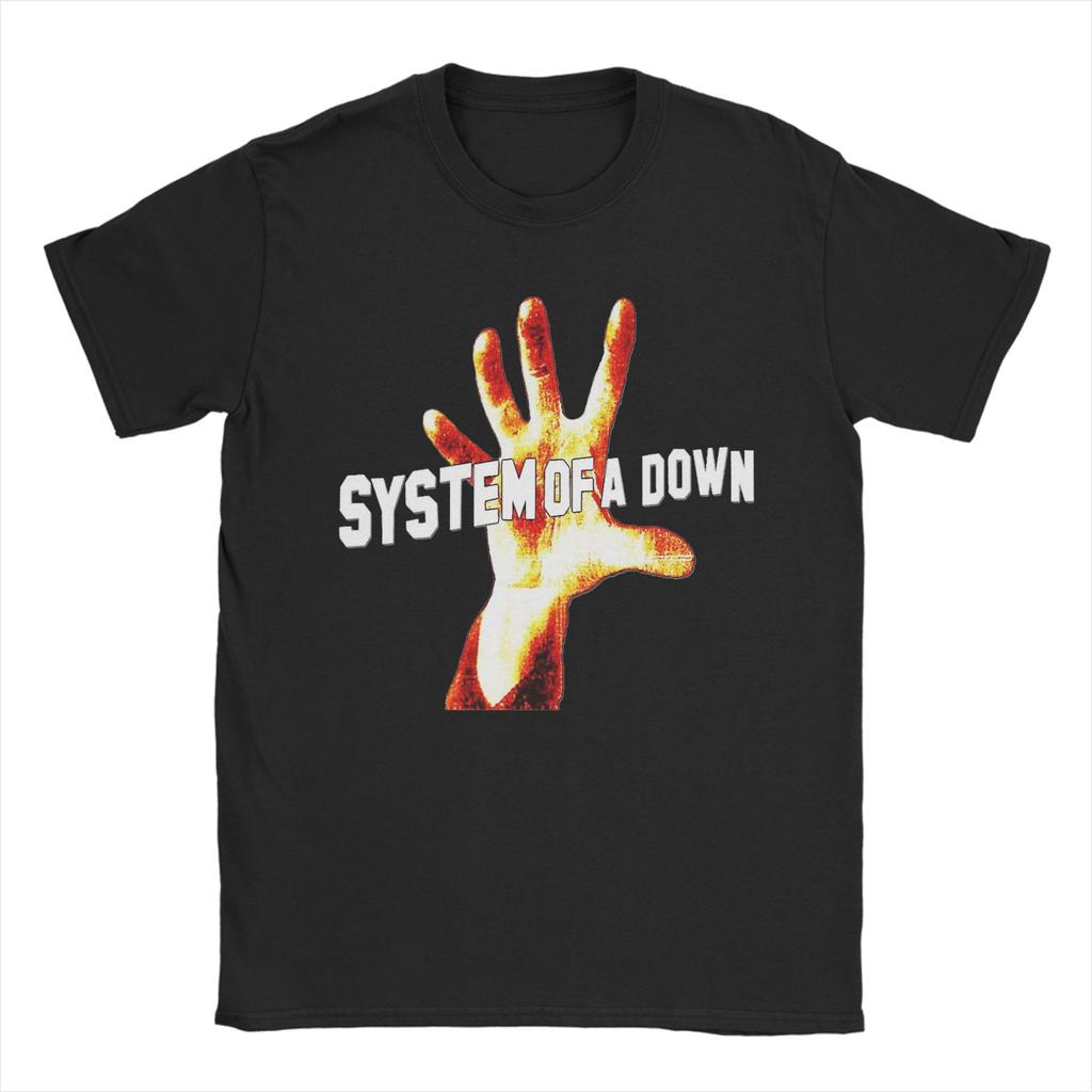 Novelty Punk Rock Band System Of A Down Tshirt Unisex Round Neck Short Sleeve Clothing  Cotton Summer Top Tee