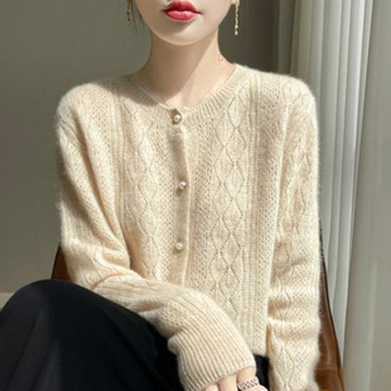 2024 Damen Spitzenstrickoberteil: Stilvoller Übergrößen-Pullover mit halbohem Kragen für Frühling & Herbst