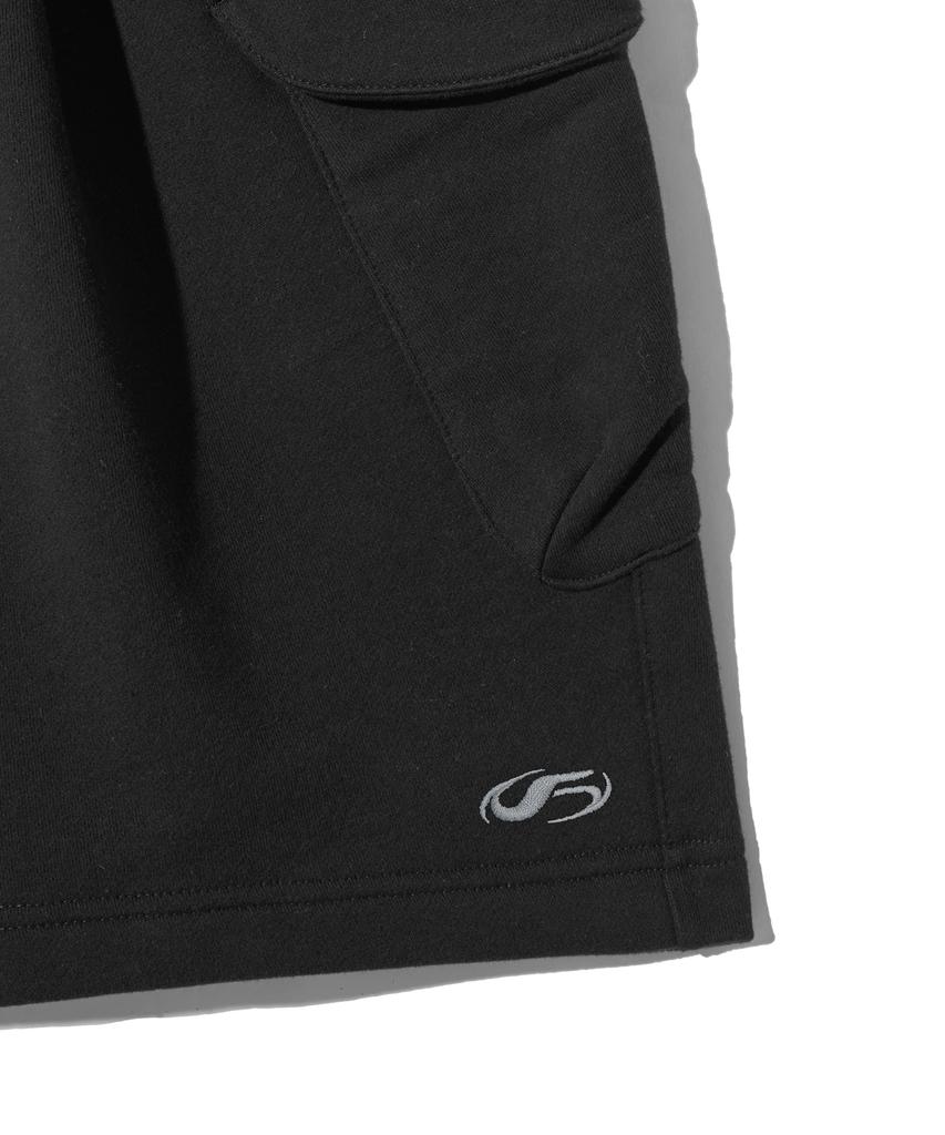 FILLUMINATE Cargo Bermuda Sweat Shorts - Black