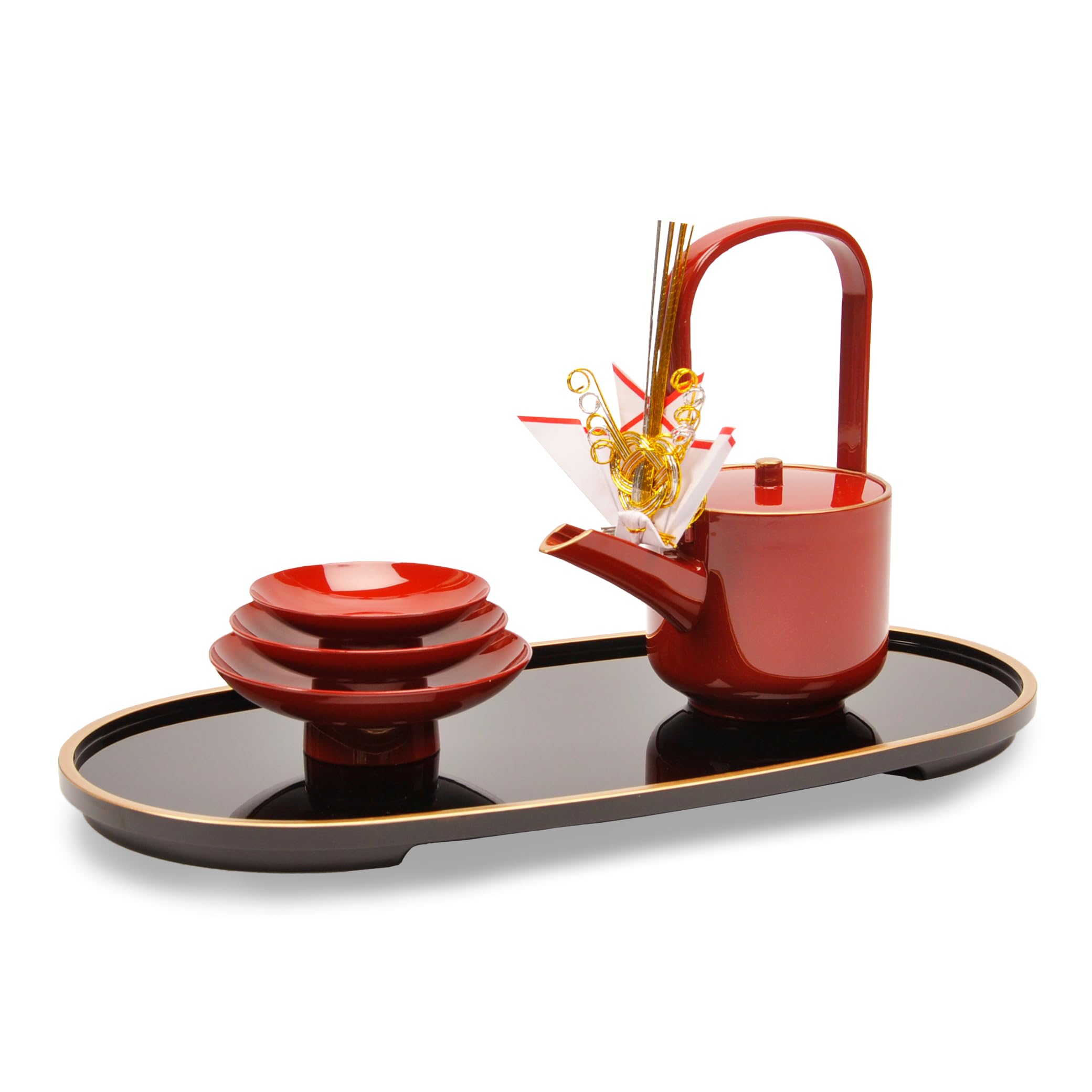 

Sakai Sangyo Набор лакированной посуды Яманака из новых чарок для саке Тосо Сделано в Идеально для Нового Нового Нового и любого года (с украшениями) Япония. Годы