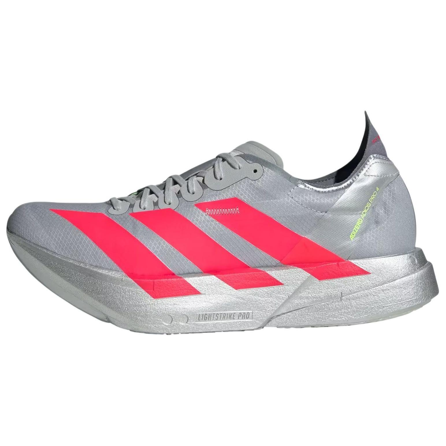 adidas Adizero Adios Pro 4 Silver Metallic Lucid Red Men s JR6372 EU 44