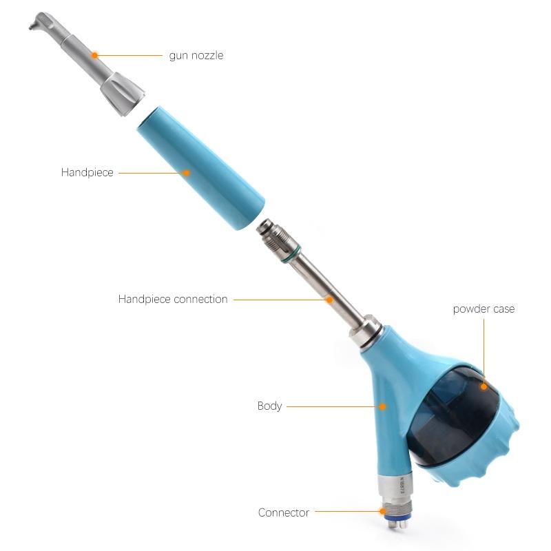 360° rozpylanie wody dentystyczny piaskarka Air flow Prophy do czyszczenia zębów końcówka z wodoodpornym systemem polerowania z odsysaniem pary