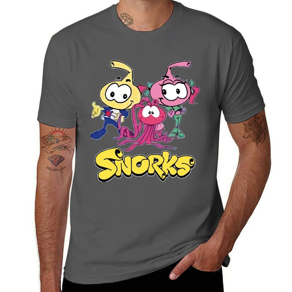 Swim Along Snorks Cast Tribute Tshirt Basic Crew Neck Short Sleeve Top Tshirt