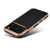 Denior Apple 17 Air Crocodile Pattern Leather Case for iPhone 17 Pro Max - Electroplated Protective Cover