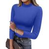 Damen Slim Bottom T-Shirt Mode Lässig Rundhals Pullover 3/4 Ärmel Top
