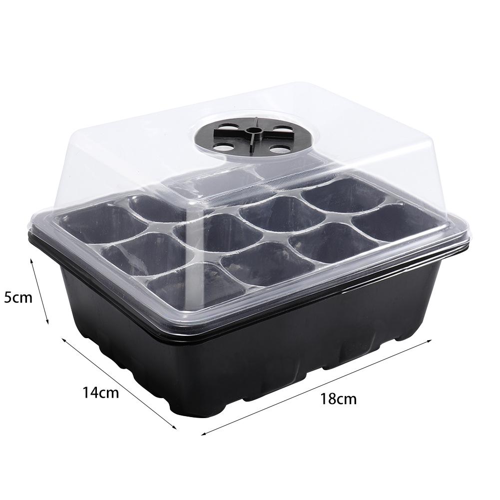 12/24/48 Holes Seed Starter Trays Gardening Seedling Pot Humidity Dome Plant Pot Garden Accessories Hydroponics Growing System