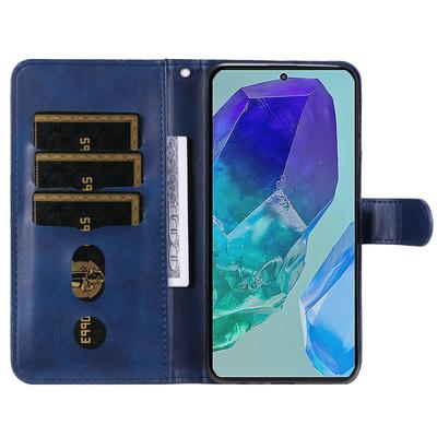 Pro Samsung Galaxy M55 5G/C55 5G/F55 5G Pouzdro Textura telecí kůže Kapsa na zip Peněženka Kryt na mobilní telefon
