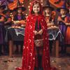 Soft Fabric Velvet Hooded Cloak Tie Up Closure Gothic Party Apparel Costume Robe  Halloween Night