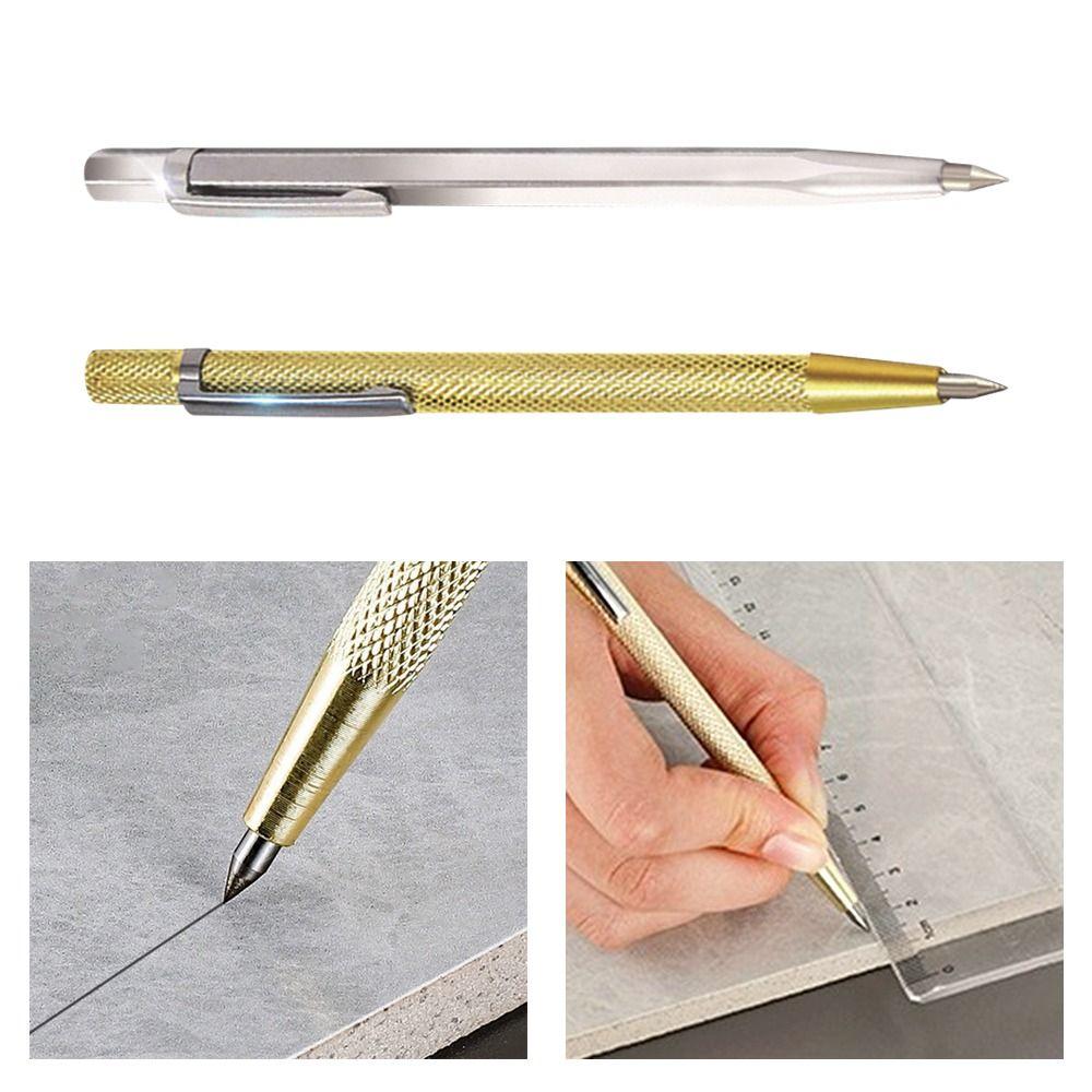 2Pcs Carbide Nib Separation Steel Alloy Marking Pen Diamond Glass Marking Needle Tile Cutting