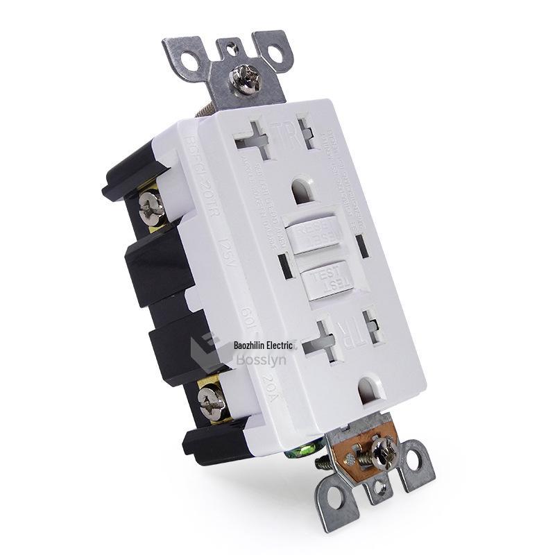 US Standard 20A 125V GFCI Socket with LED Indicator and Leakage Protection