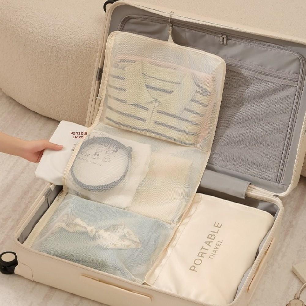 Foldable Hanging Clothes Organizer Mesh Pockets Wardrobe Organizer Closet Organization